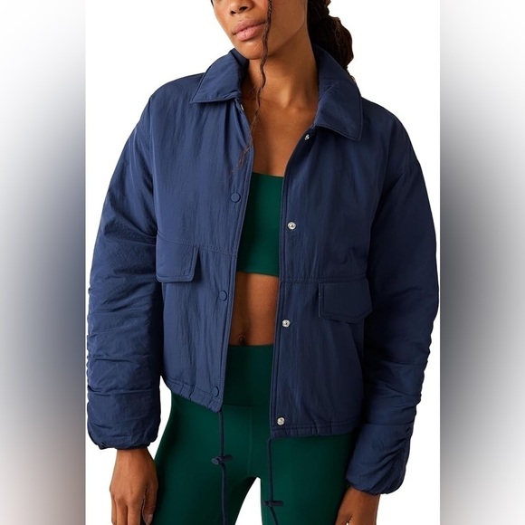 Free People Off The Bleachers Coaches Jacket XL - Picture 1 of 7